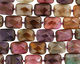Rainbow Snakeskin Agate Faceted Thin Pillow 30x22mm