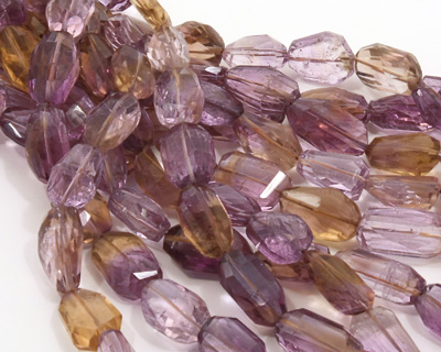 Ametrine Faceted Nugget 16-23x11-13mm