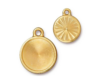 TierraCast Gold (plated) Faceted Drop 17x21mm
