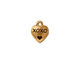 TierraCast Antique Gold (plated) Love Mom Charm 10x12mm