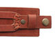 Brown Wide Layered Leather Cuff 2 5/16"