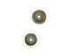 The BeadsNest Lampwork Glass Turquoise/Ivory Saucer 4-5x14-15mm