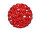 Siam Ruby Pave Round 12mm (1.5mm hole)