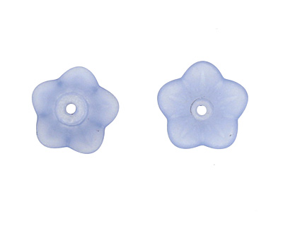 Lucite Sapphire 5 Petal Mini Bellflower 11x14mm