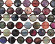 Rainbow Snakeskin Agate Faceted Puff Coin 22mm