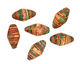African Paper (red, green, orange) Rice 29-30x16-17mm
