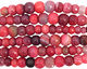 Ruby Line Agate Faceted Rondelle Graduated 6-13x11-21mm