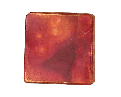 Patricia Healey Copper 2 Hole Quilted Square 20mm