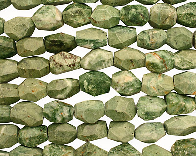 Green African Opal Faceted Nugget 18-22x13-20mm