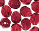 Czech Fire Polished Glass Fuschia Round 6mm