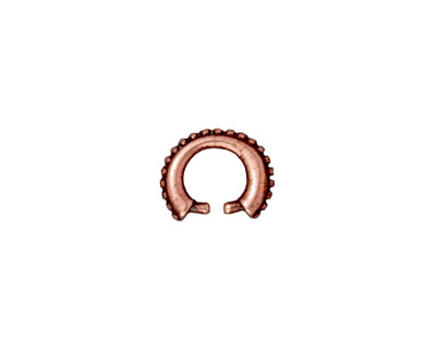 TierraCast Antique Copper (plated) Small Beaded Pinch Bail 2x10mm