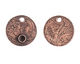 Nunn Design Antique Copper (plated) Decorative Small Circle Bezel Tag 20mm