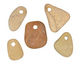 Yellow/Gold Beach Stone Charm 8-12x15-22mm