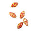 African Paper (yellow, red, w/black) Rice 20x10-11mm