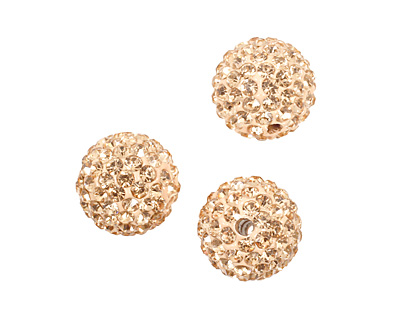 Silk Pave Round 12mm (1.5mm hole)
