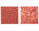 Lillypilly Red Wine Groovy Circles Embossed Patina Copper Sheet 3"x3", 36 gauge