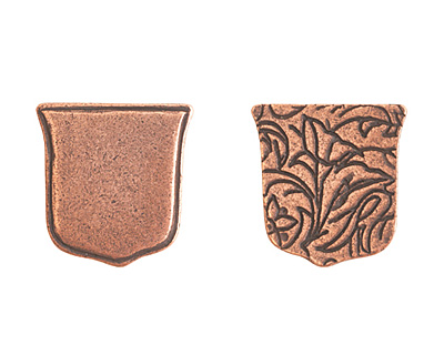 Nunn Design Antique Copper (plated) Crest Ensign Tag 17mm
