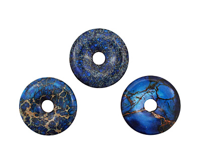 Midnight Blue Impression Jasper Donut 50mm