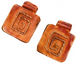 Patricia Healey Copper Square w/ Rope Spiral Pendant 18x22mm