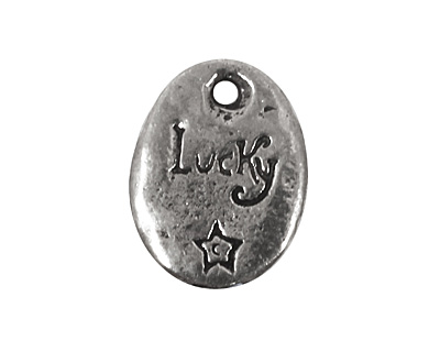 Green Girl Pewter Little Blessings Lucky Cat 15x19mm