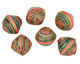 African Paper (green, pink, black) Bicone 24-25x26-27mm