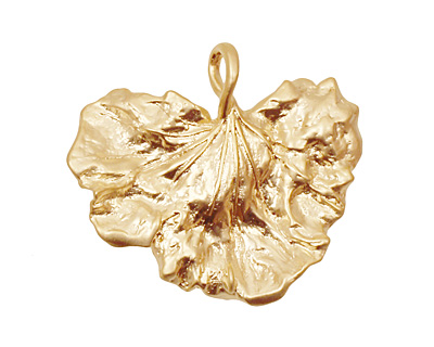 Ezel Findings Gold (plated) Cabbage Leaf Link 30x27mm