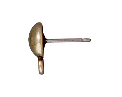 TierraCast Antique Brass (plated) Dome Ear Post 8x11mm