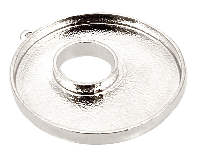 Nunn Design Sterling Silver (plated) Grande Circle Bezel Toggle 37x32mm