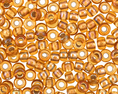 TOHO Gold Lined Rainbow Topaz Round 11/0 Seed Bead