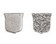 Nunn Design Antique Silver (plated) Crest Ensign Tag 17mm