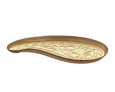 Brass Floral Left Wing 26x44mm