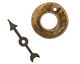 Earthenwood Studio Ceramic Metallic Bronze Time Wheel Toggle Clasp 27-28mm, 37mm bar