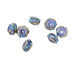 Grace Lampwork Blue Freestyle Rondelle 9x14mm
