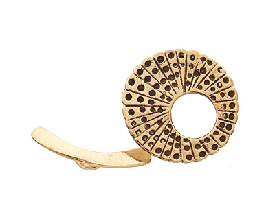 Saki Bronze Peacock Toggle Clasp 21mm, 23mm bar
