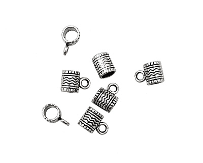 Pewter Zigzag Bail (Large Hole) 9x12mm
