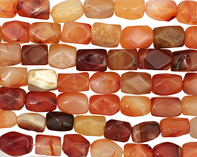 Carnelian (natural) Faceted Nugget 19-21x12-14mm