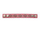 Hand Painted Pink Tribal Print Leather Cuff 1 1/16"