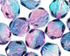 Czech Fire Polished Glass Dual Coated Pink/Blue Round 6mm
