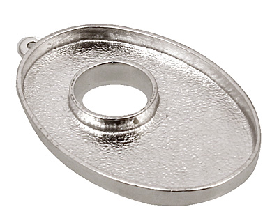 Nunn Design Sterling Silver (plated) Grande Oval Bezel Toggle 43x28mm