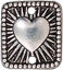TierraCast Antique Silver (plated) Radiant Heart Link 16x14mm