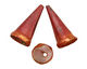 Patricia Healey Copper Extra Large Plain Cone w/ Dots 38x19mm