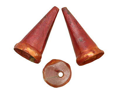 Patricia Healey Copper Extra Large Plain Cone w/ Dots 38x19mm