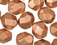 Czech Fire Polished Glass Matte Metallic Copper Round 6mm