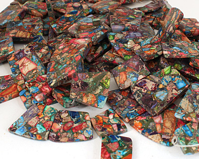 Mardi Gras Mosaic Stone Graduated Ladder 23-30x16-34mm