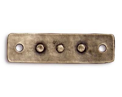 TierraCast Antique Brass (plated) Spiral & Rivets Link 40x11mm