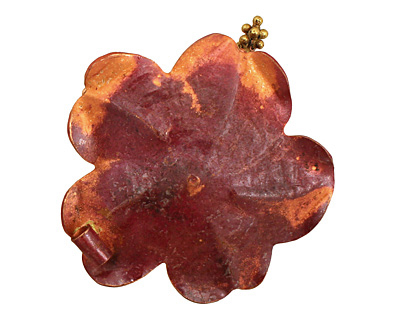 Patricia Healey Copper Hibiscus Flower Pendant 51x48mm