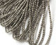 Golden Pyrite (silver tone) Faceted Round 3mm