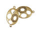 Antique Brass (plated) Oval Link w/ Oval Cutouts 31x18mm