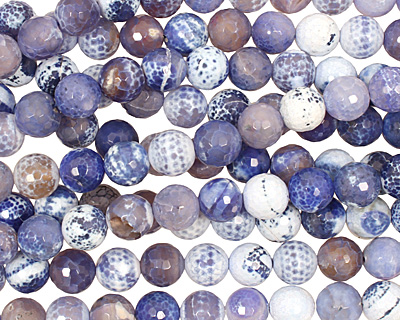 Blue Fire Agate Faceted Round 14mm