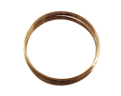 Remembrance Stainless Steel Memory Wire Harvest Gold Bracelet .25 oz.